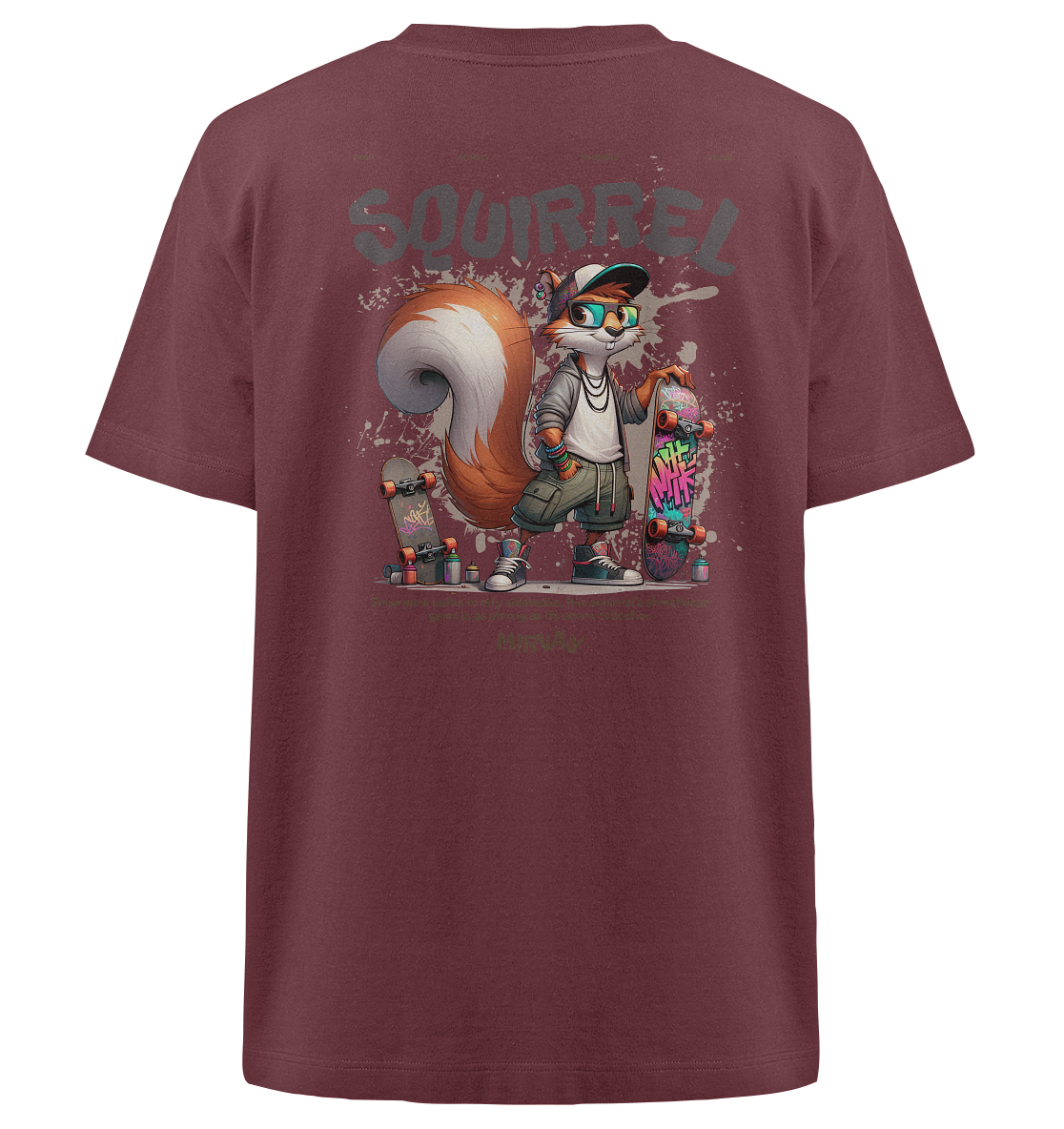 Mirvay Animal Squirel - Heavy Oversized Organic Shirt