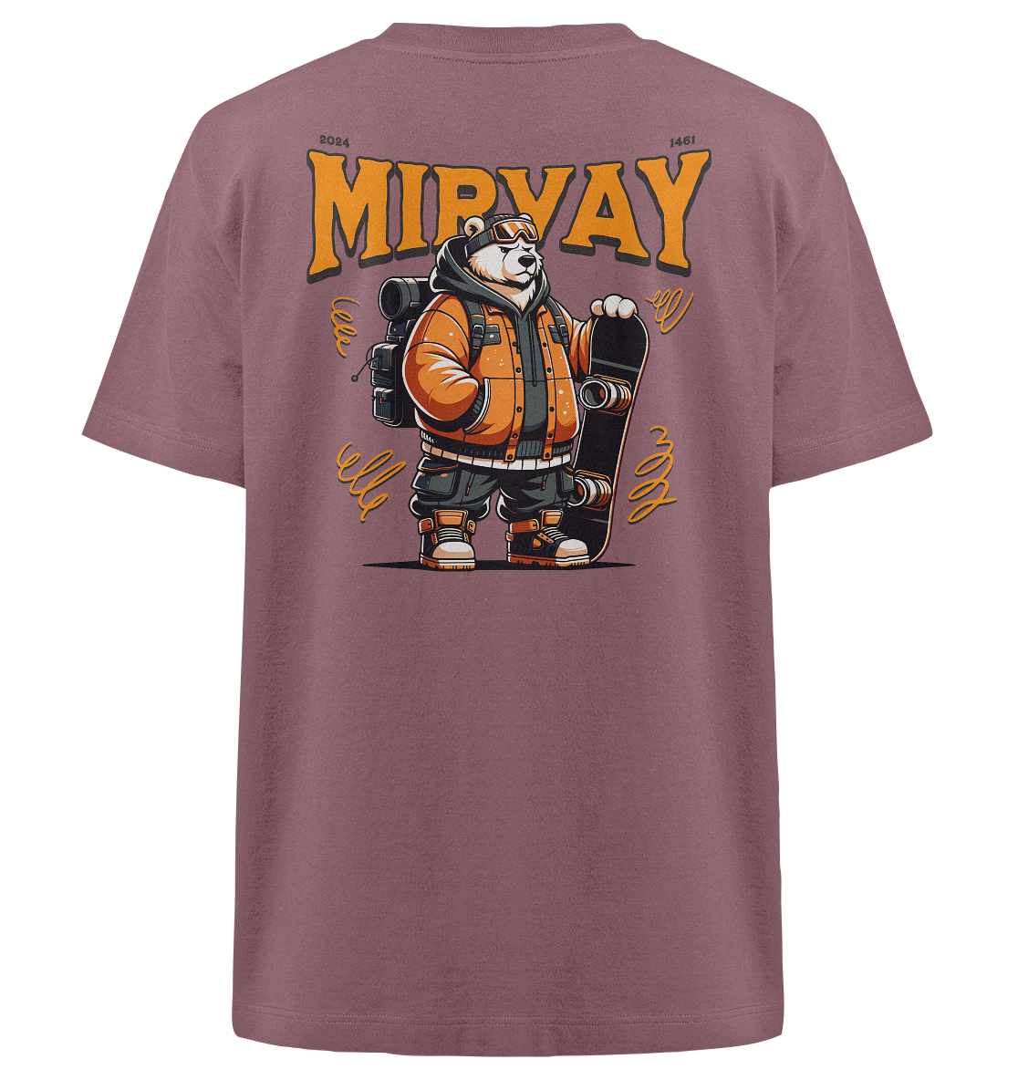 Mirvay Animal Polar Bear - Heavy Oversized Organic Shirt