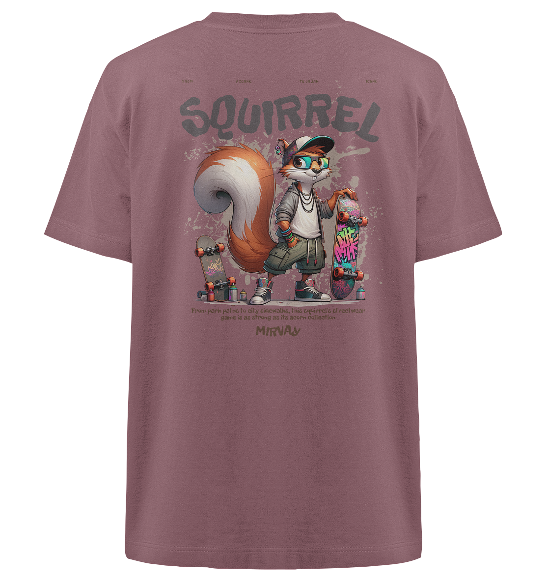 Mirvay Animal Squirel - Heavy Oversized Organic Shirt