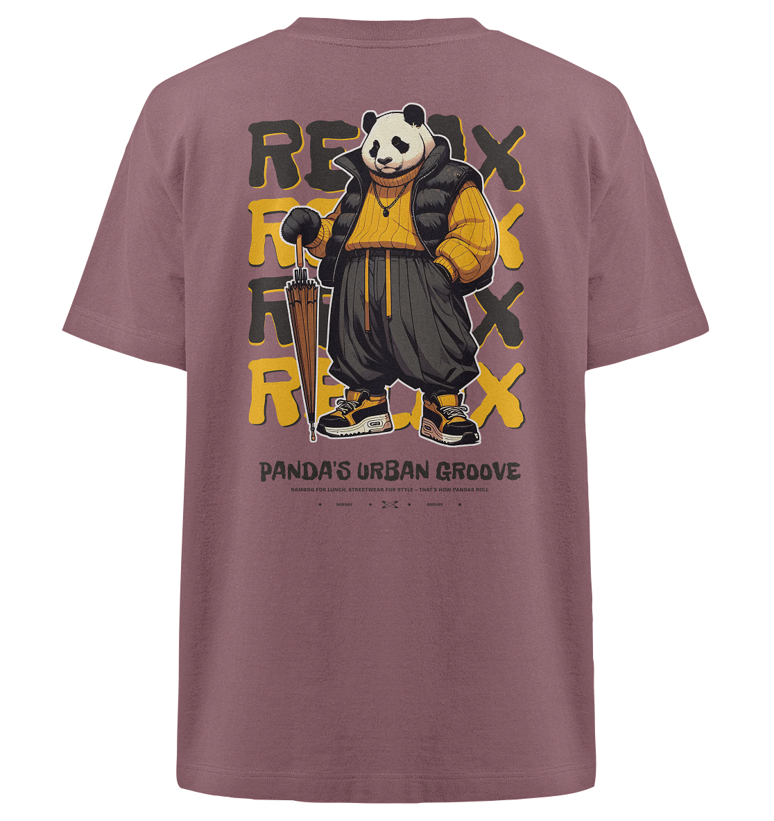 Mirvay Animal Panda - Heavy Oversized Organic Shirt