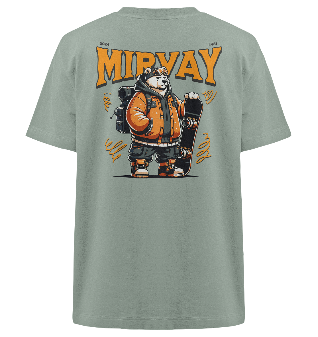 Mirvay Animal Polar Bear - Heavy Oversized Organic Shirt