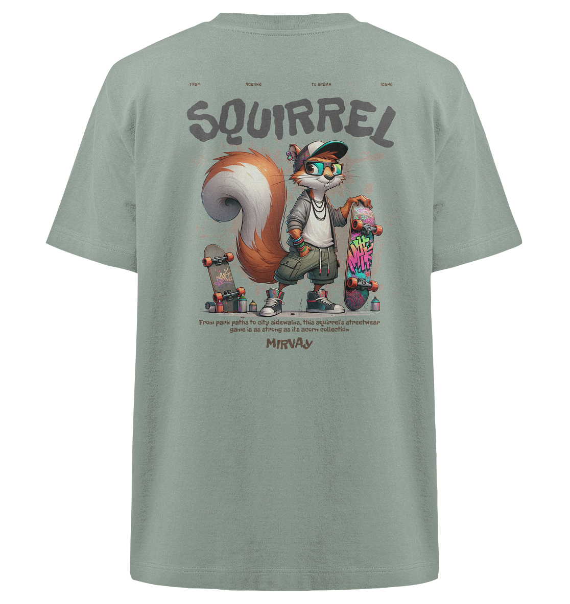 Mirvay Animal Squirel - Heavy Oversized Organic Shirt