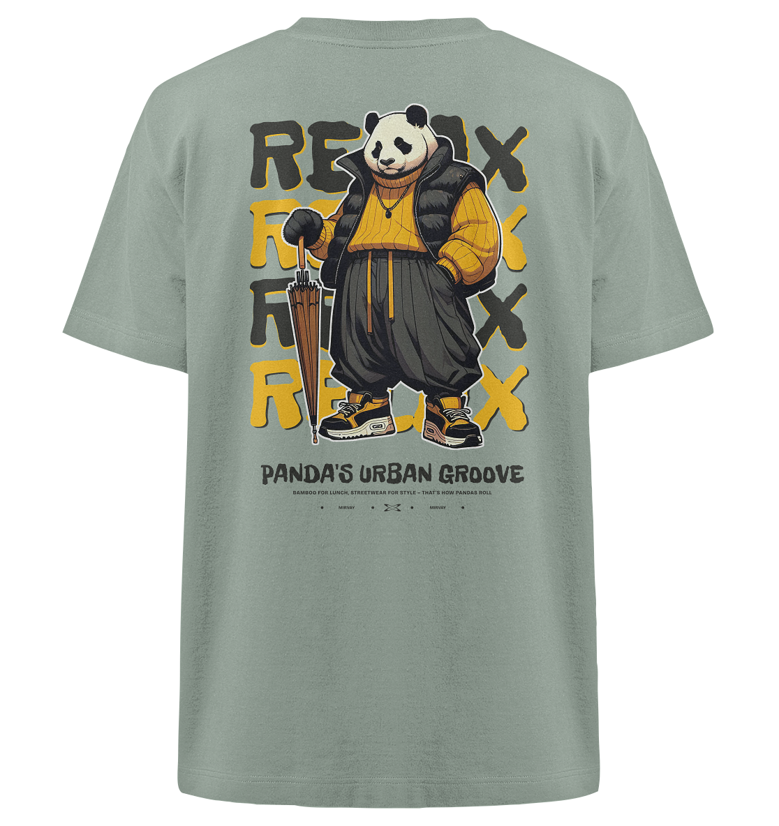 Mirvay Animal Panda - Heavy Oversized Organic Shirt