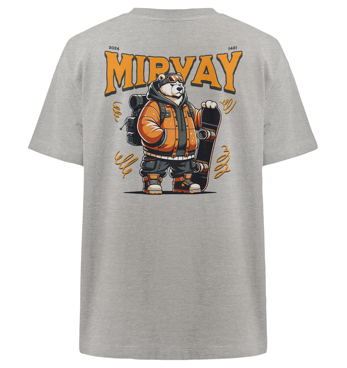 Mirvay Animal Polar Bear - Heavy Oversized Organic Shirt