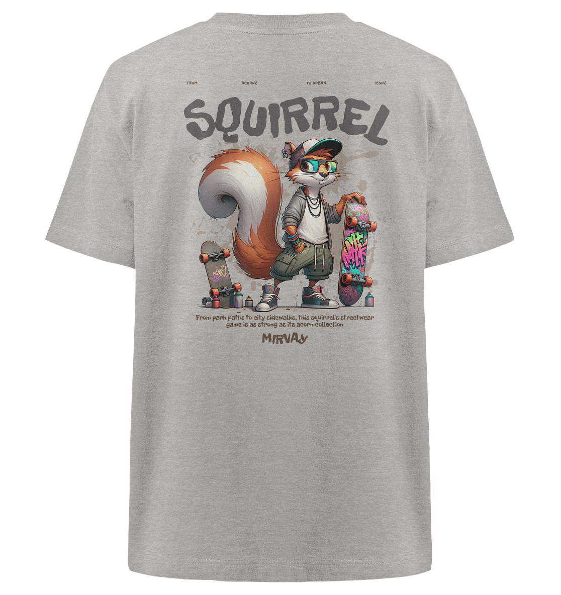 Mirvay Animal Squirel - Heavy Oversized Organic Shirt