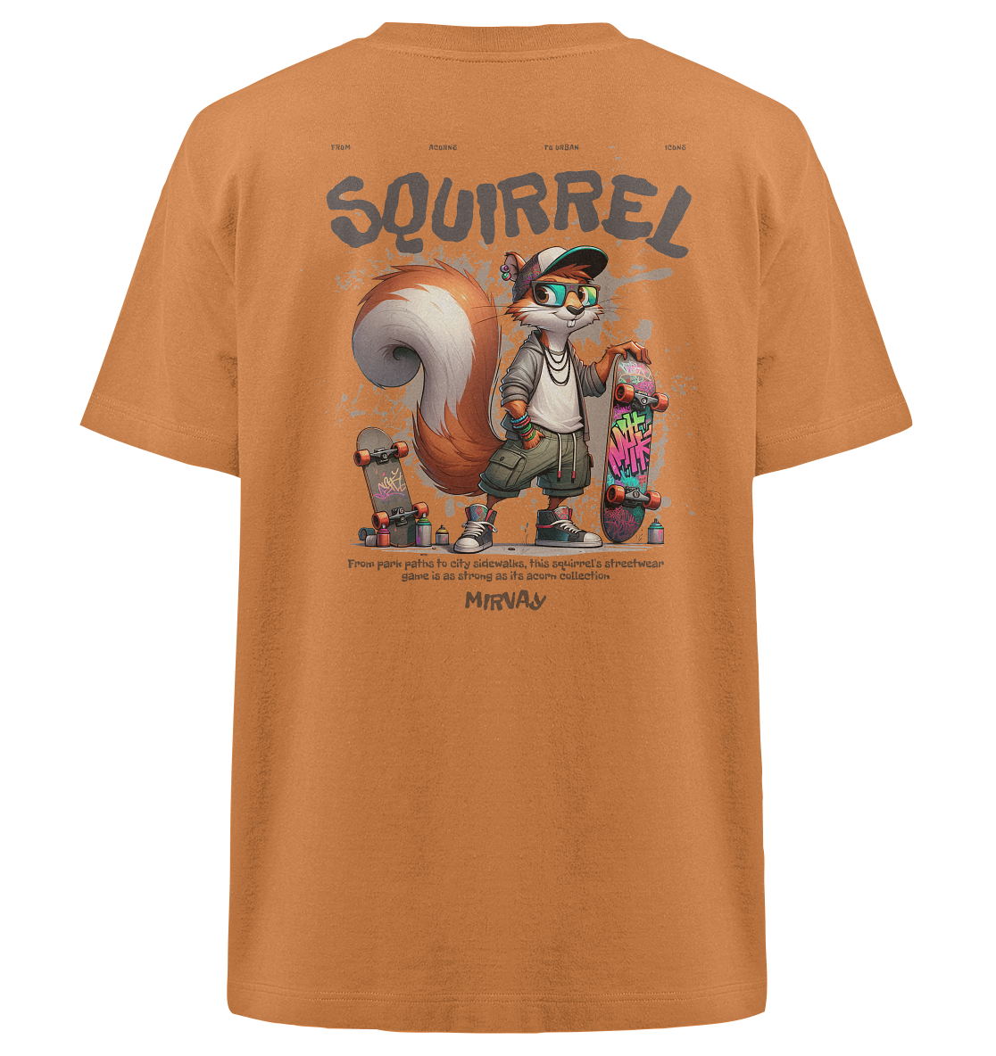 Mirvay Animal Squirel - Heavy Oversized Organic Shirt