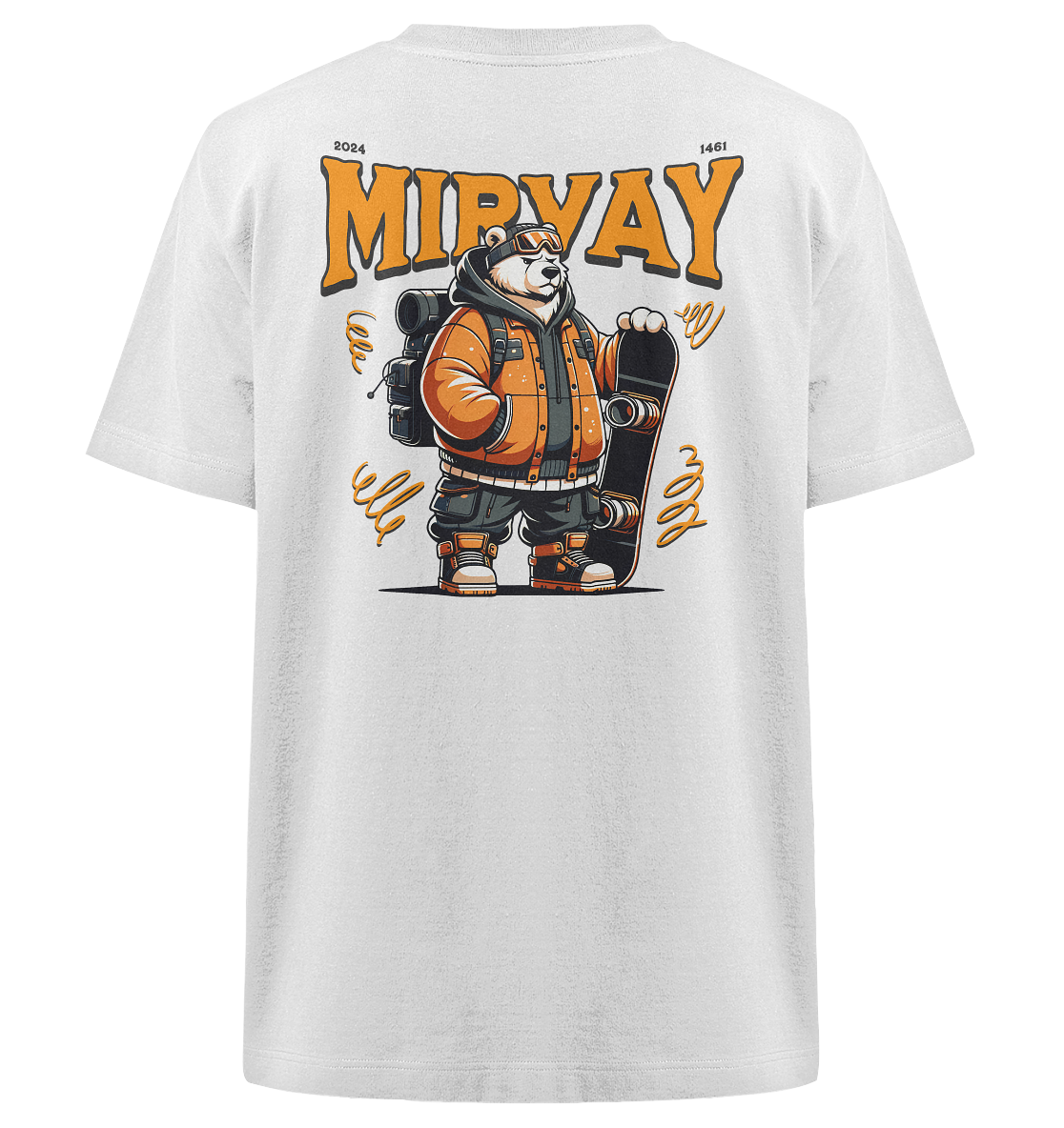 Mirvay Animal Polar Bear - Heavy Oversized Organic Shirt