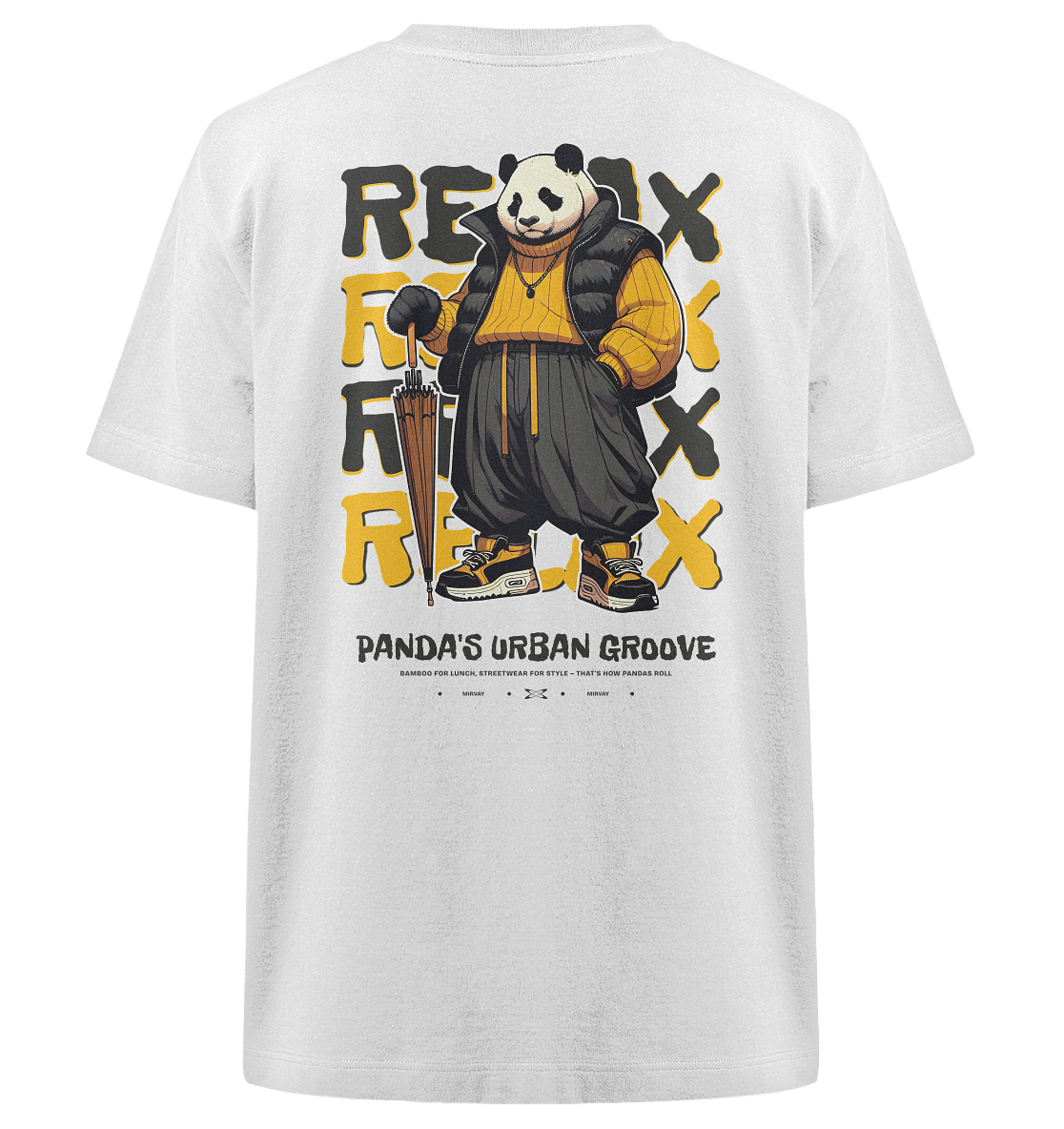 Mirvay Animal Panda - Heavy Oversized Organic Shirt