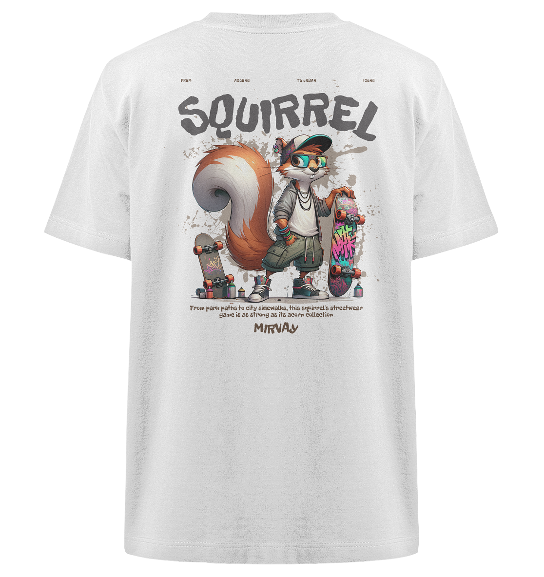 Mirvay Animal Squirel - Heavy Oversized Organic Shirt