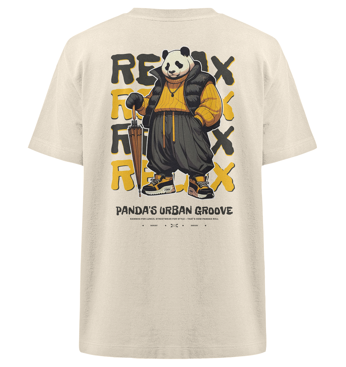 Mirvay Animal Panda - Heavy Oversized Organic Shirt