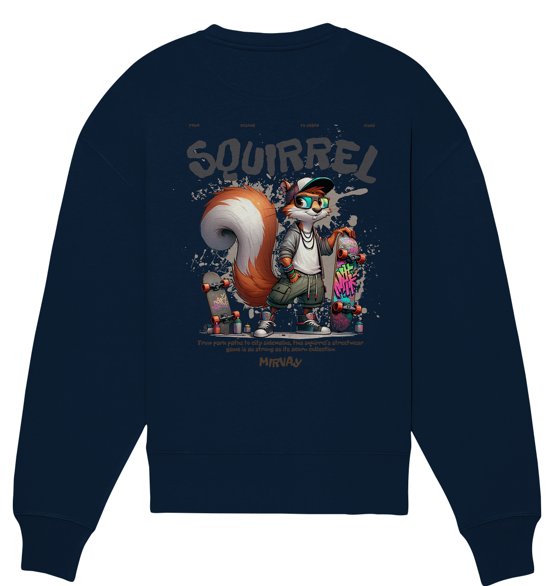 Mirvay Animal Squirel - Organic Oversize Sweatshirt