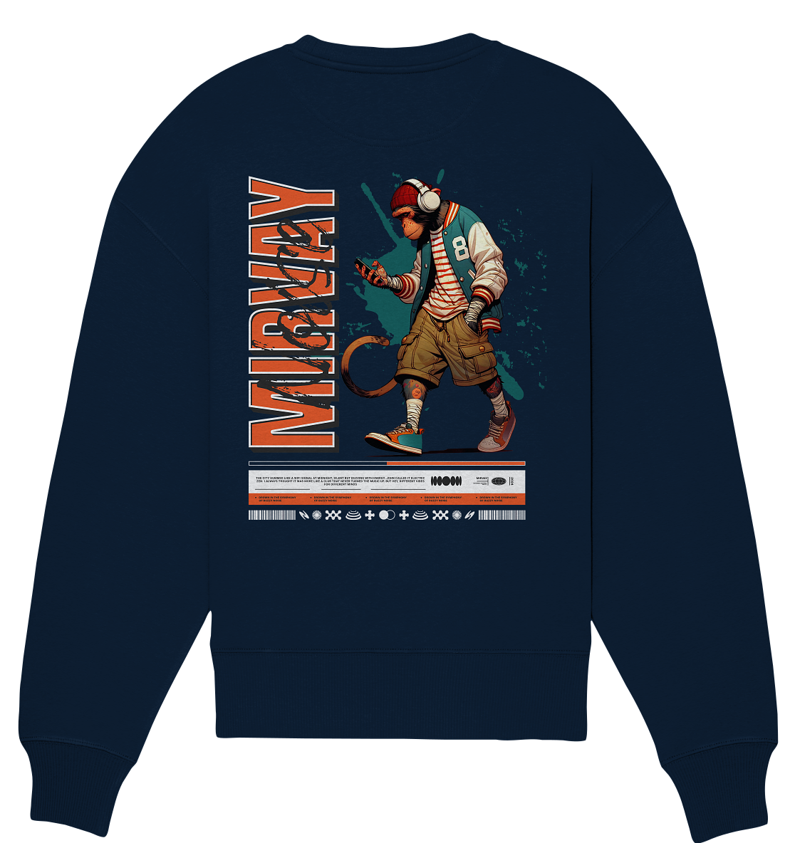 Mirvay Animal Monkey - Organic Oversize Sweatshirt