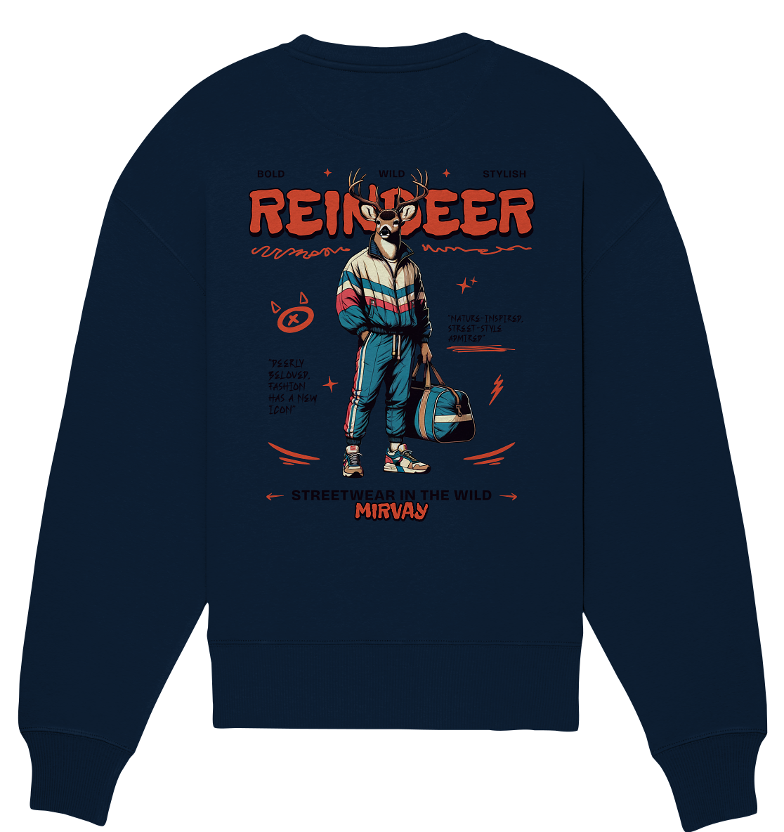 Mirvay Animal Reindeer - Organic Oversize Sweatshirt