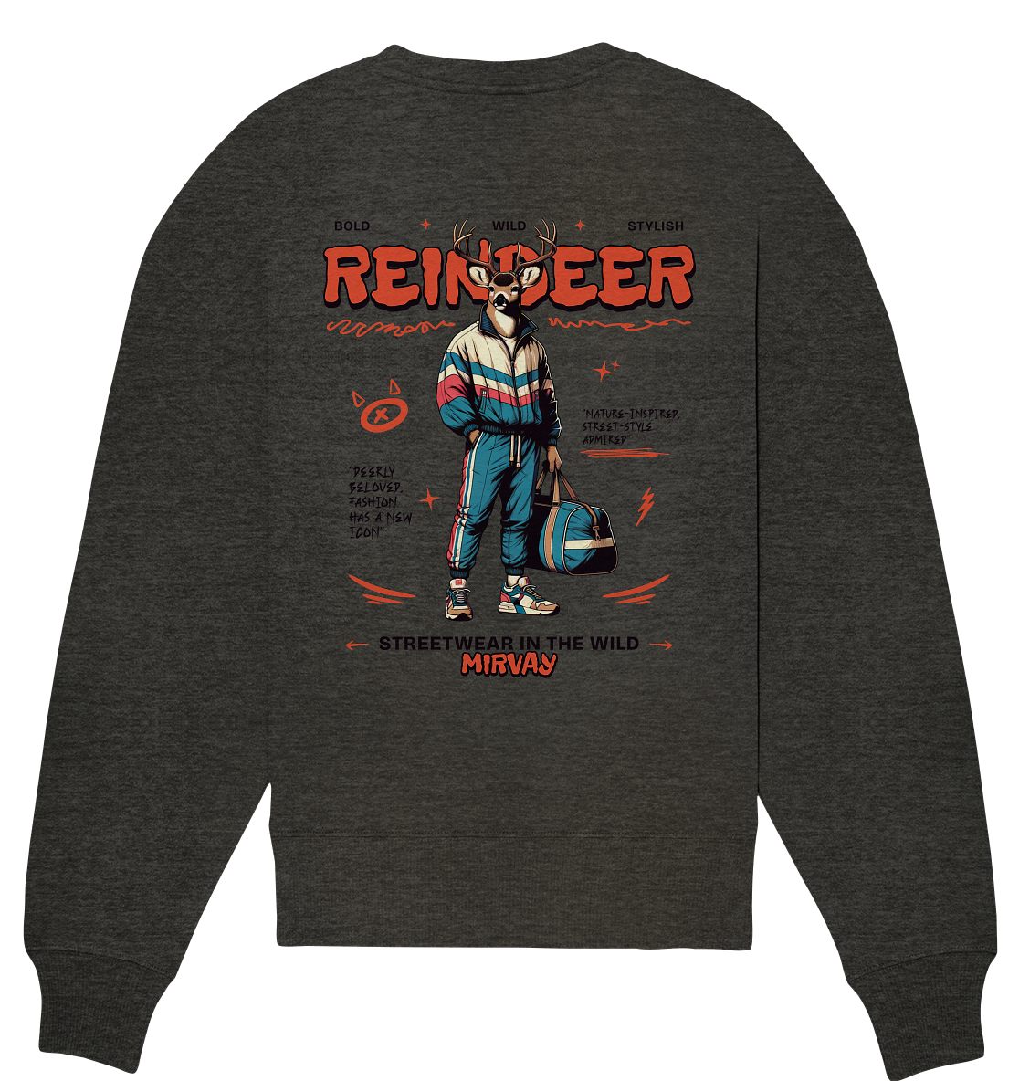 Mirvay Animal Reindeer - Organic Oversize Sweatshirt