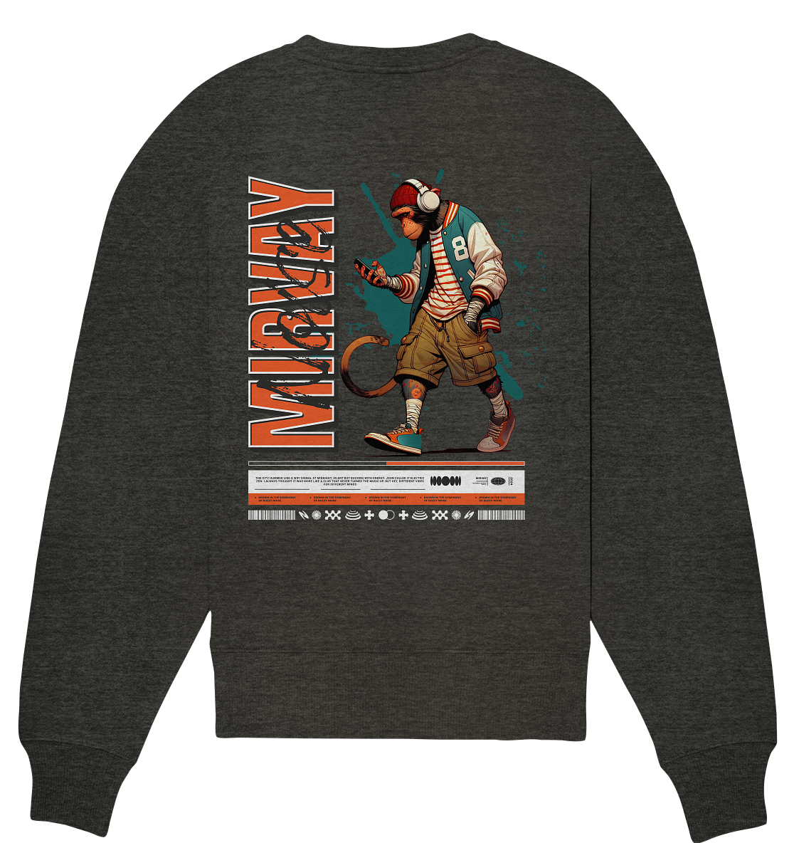 Mirvay Animal Monkey - Organic Oversize Sweatshirt