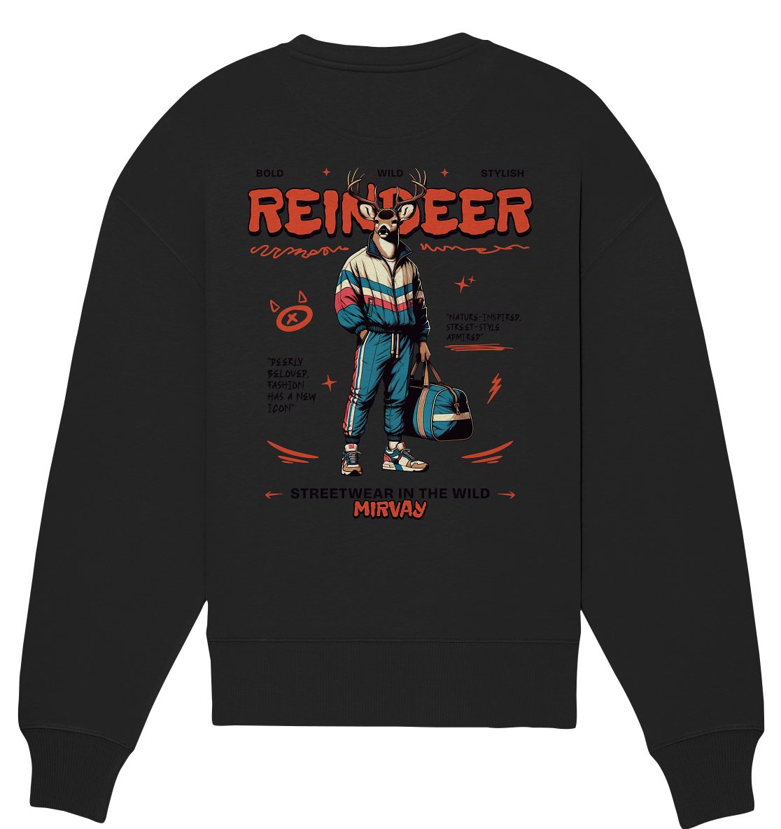 Mirvay Animal Reindeer - Organic Oversize Sweatshirt