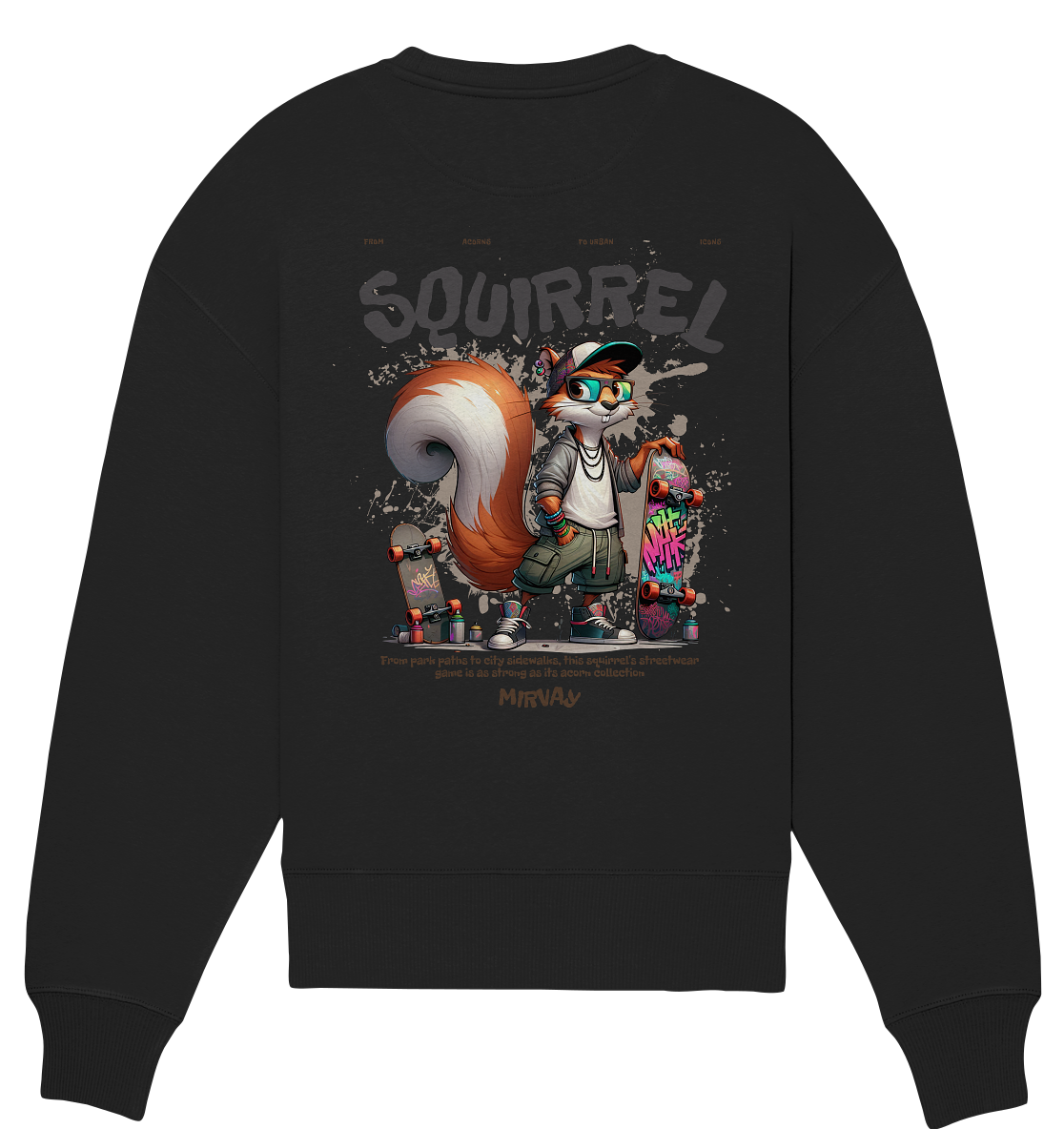 Mirvay Animal Squirel - Organic Oversize Sweatshirt