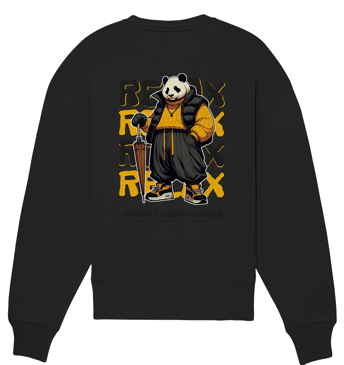 Mirvay Animal Panda - Organic Oversize Sweatshirt