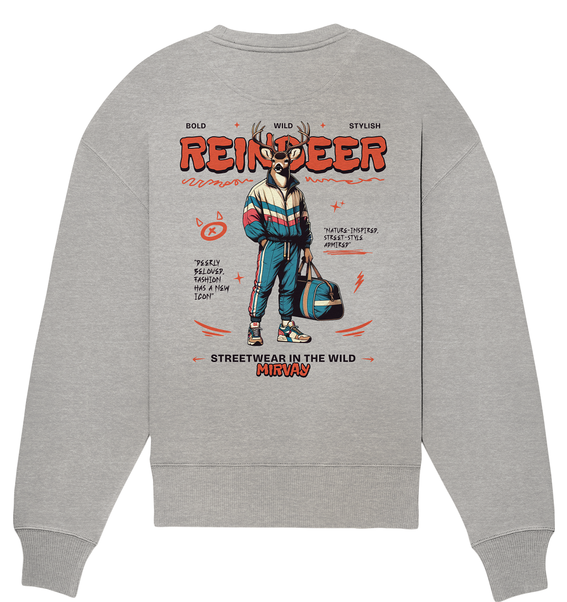 Mirvay Animal Reindeer - Organic Oversize Sweatshirt