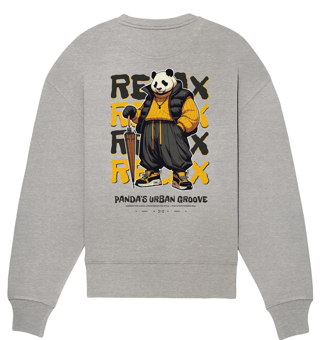 Mirvay Animal Panda - Organic Oversize Sweatshirt