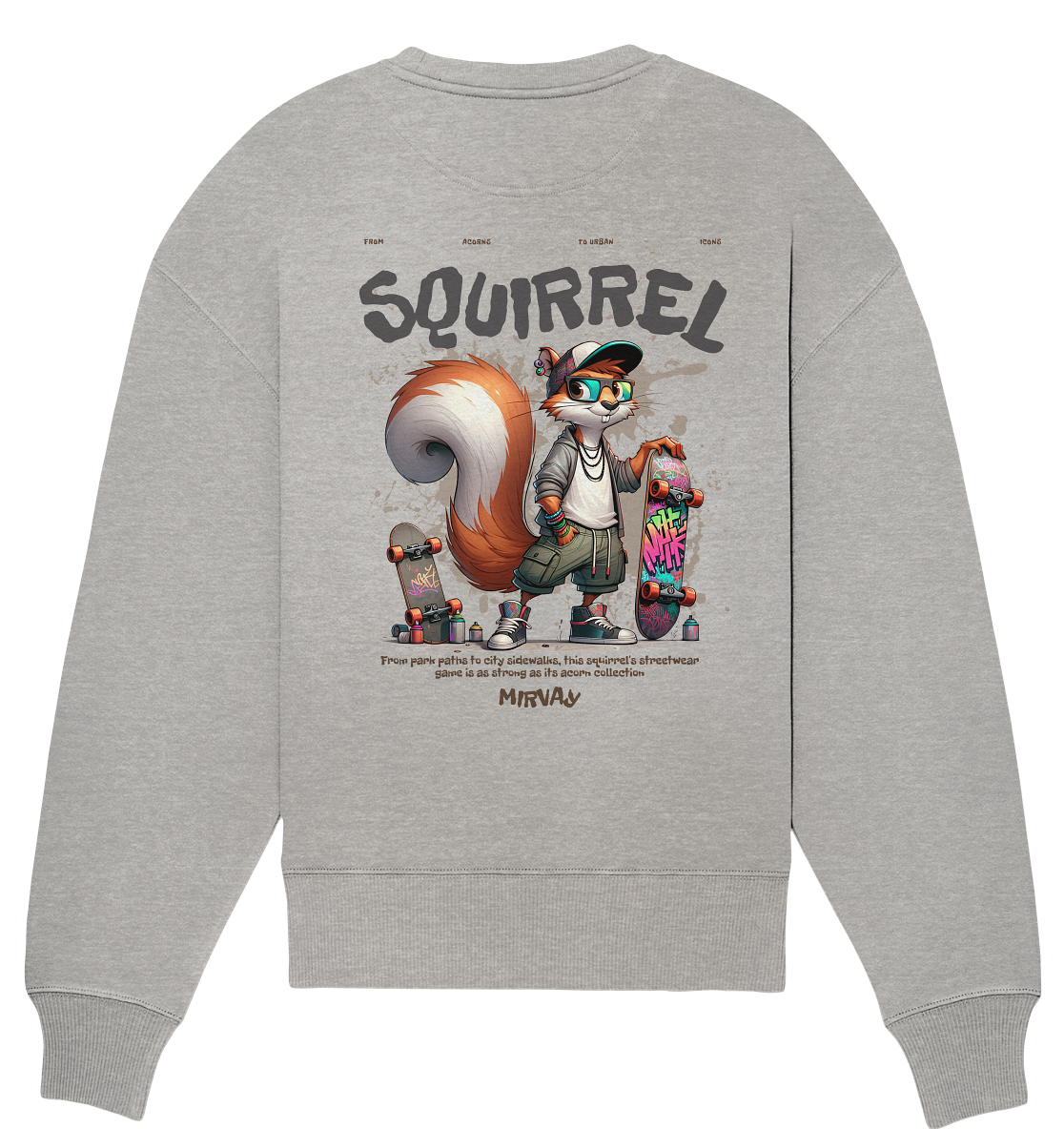 Mirvay Animal Squirel - Organic Oversize Sweatshirt