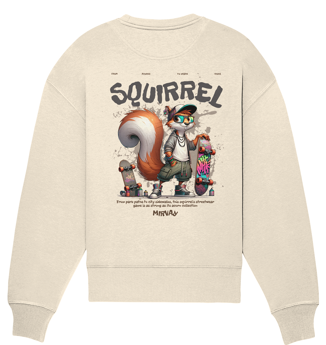 Mirvay Animal Squirel - Organic Oversize Sweatshirt