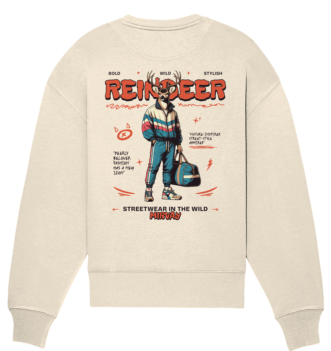 Mirvay Animal Reindeer - Organic Oversize Sweatshirt