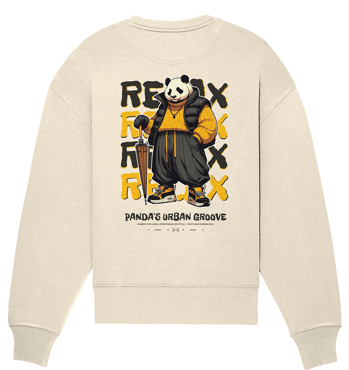 Mirvay Animal Panda - Organic Oversize Sweatshirt