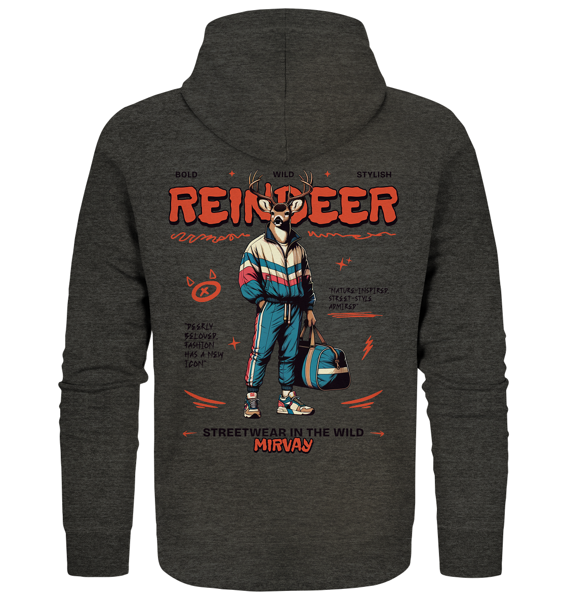 Mirvay Animal Reindeer - Organic Zipper