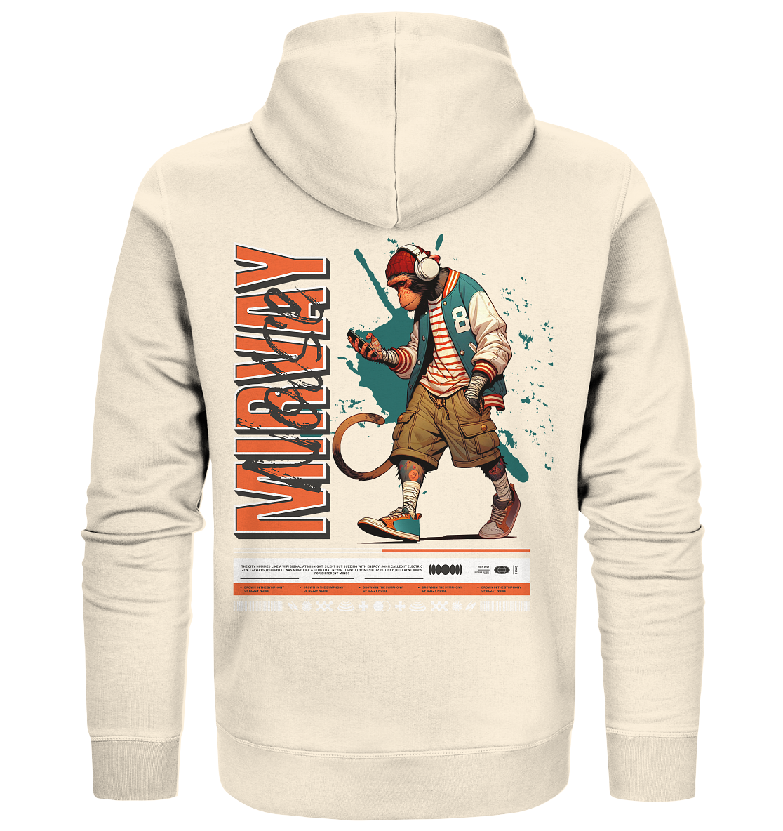 Mirvay Animal Monkey - Organic Zipper