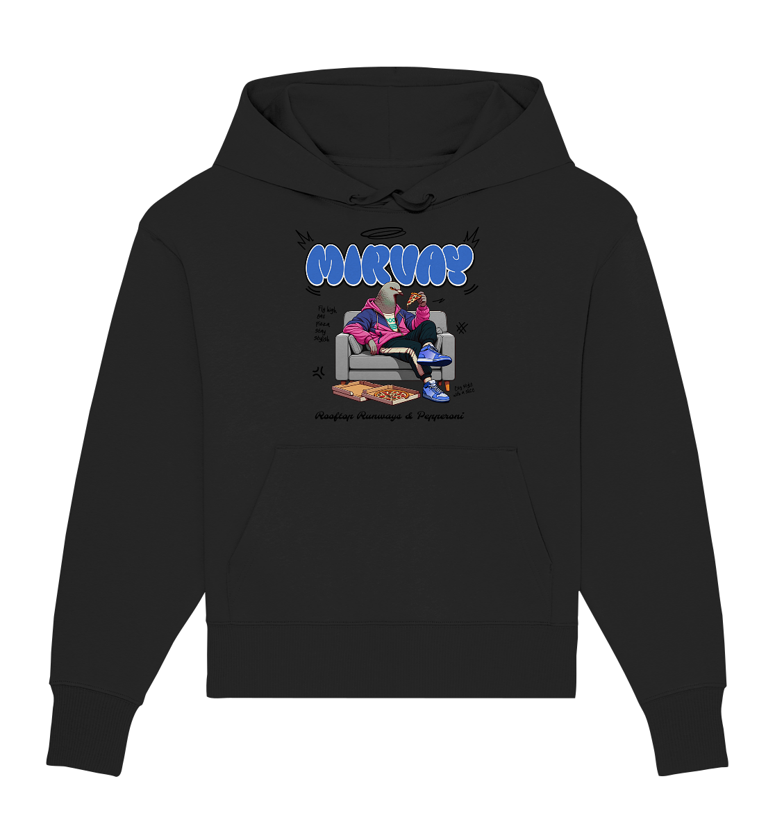 Mirvay Animal Pigeon - Organic Oversize Hoodie