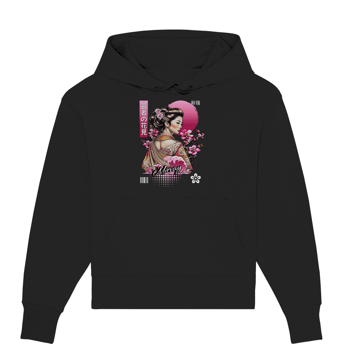 Mirvay Tokyo Geisha Shadow - Organic Oversize Hoodie