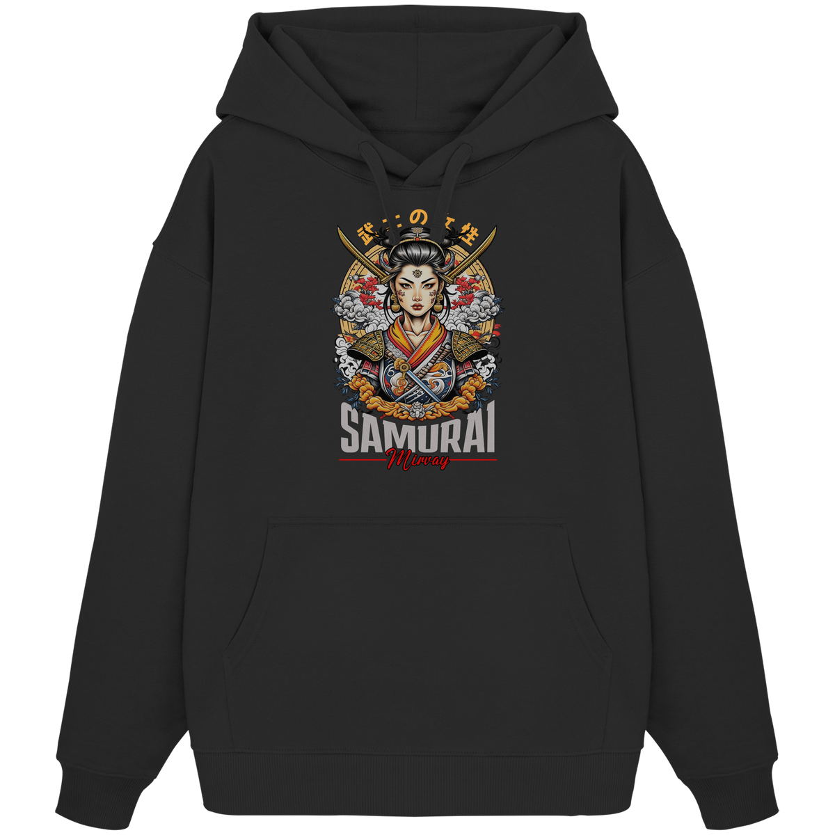 Mirvay Tokyo Samurai Girl - Organic Oversize Hoodie