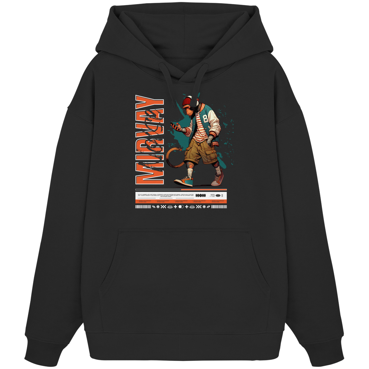 Mirvay Animal Monkey - Organic Oversize Hoodie