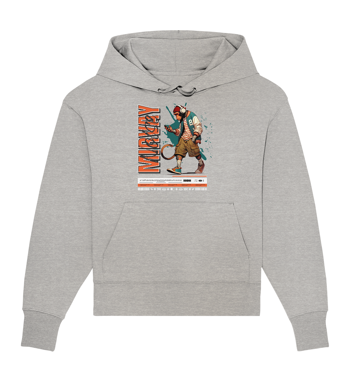 Mirvay Animal Monkey - Organic Oversize Hoodie