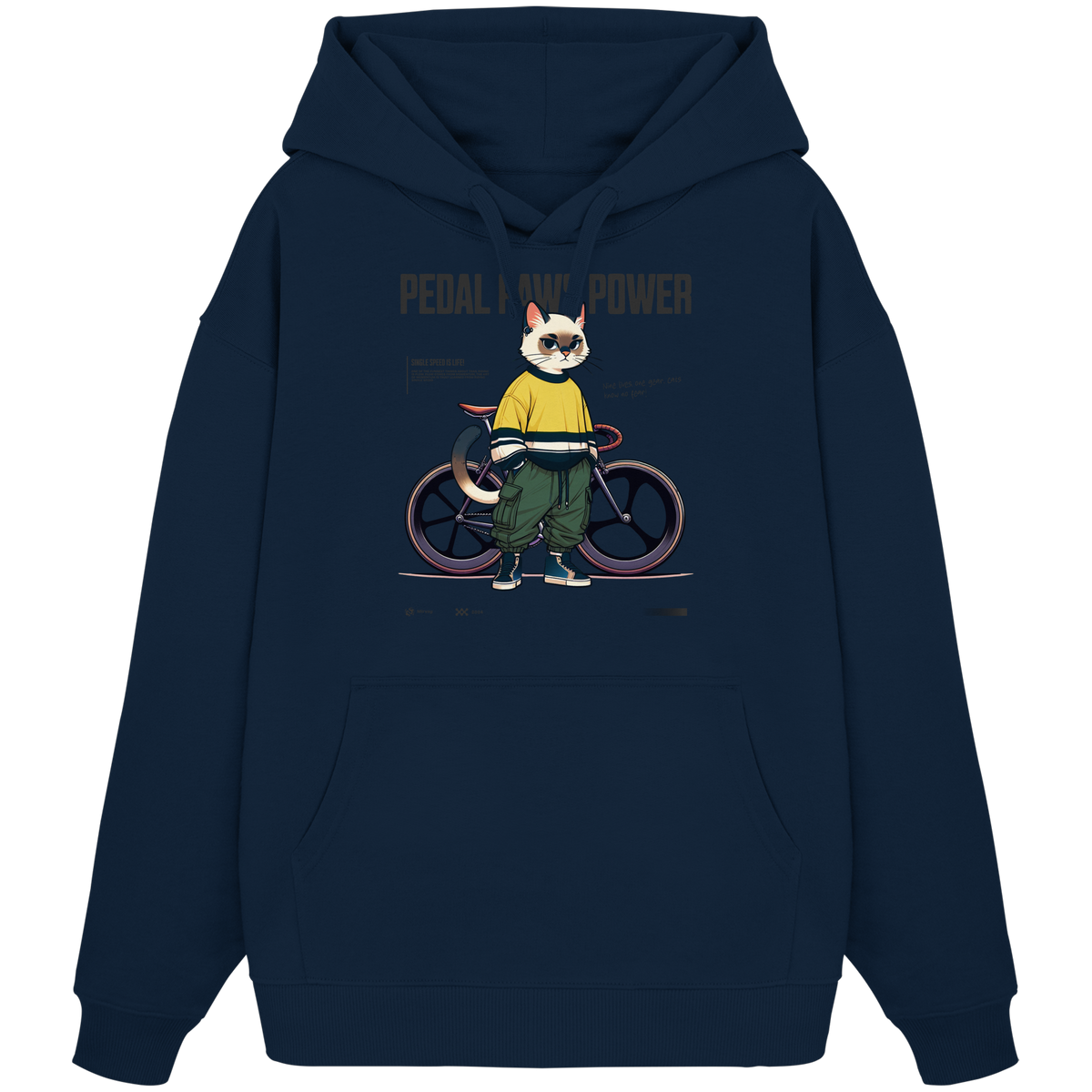 Mirvay Animal Gear Cat - Organic Oversize Hoodie