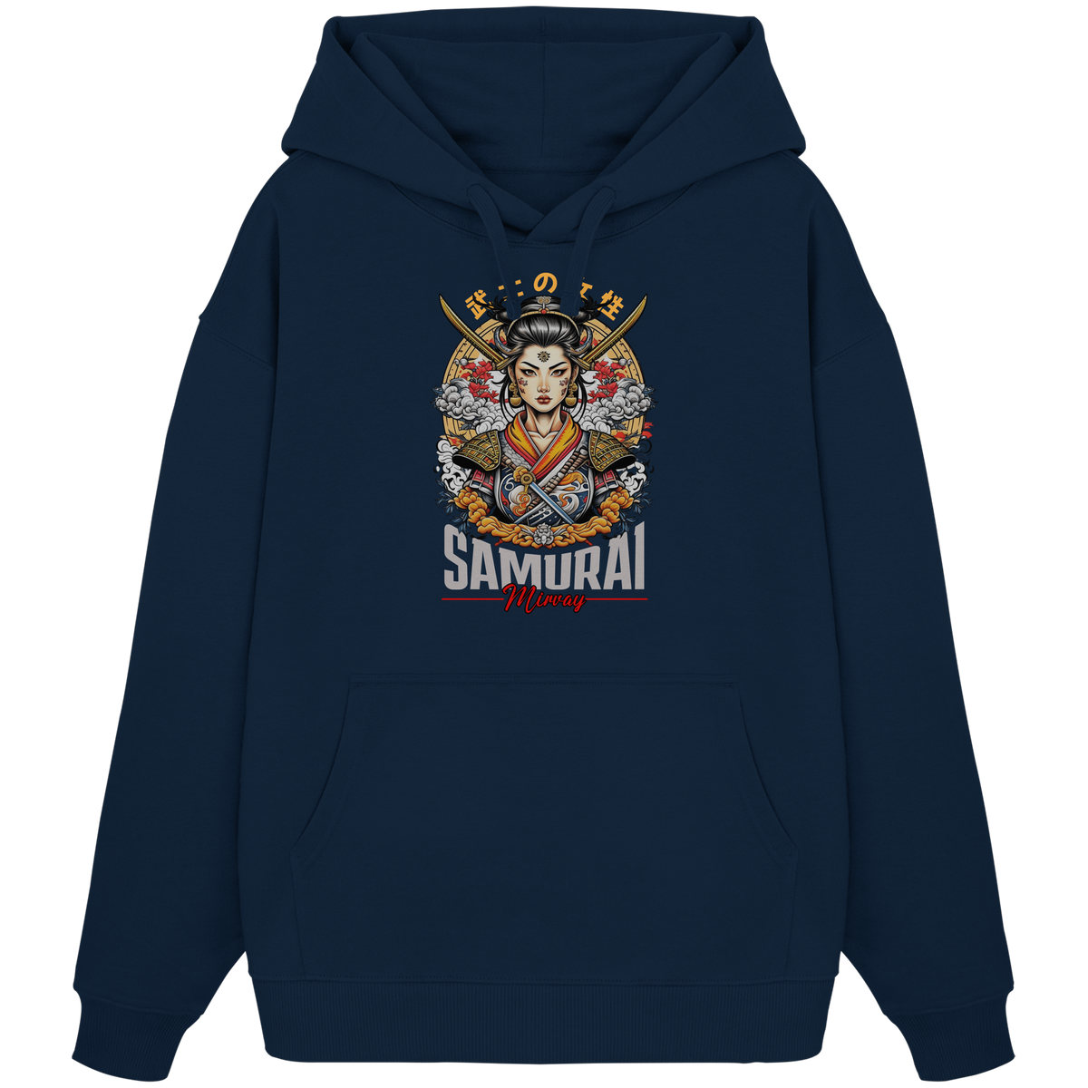 Mirvay Tokyo Samurai Girl - Organic Oversize Hoodie