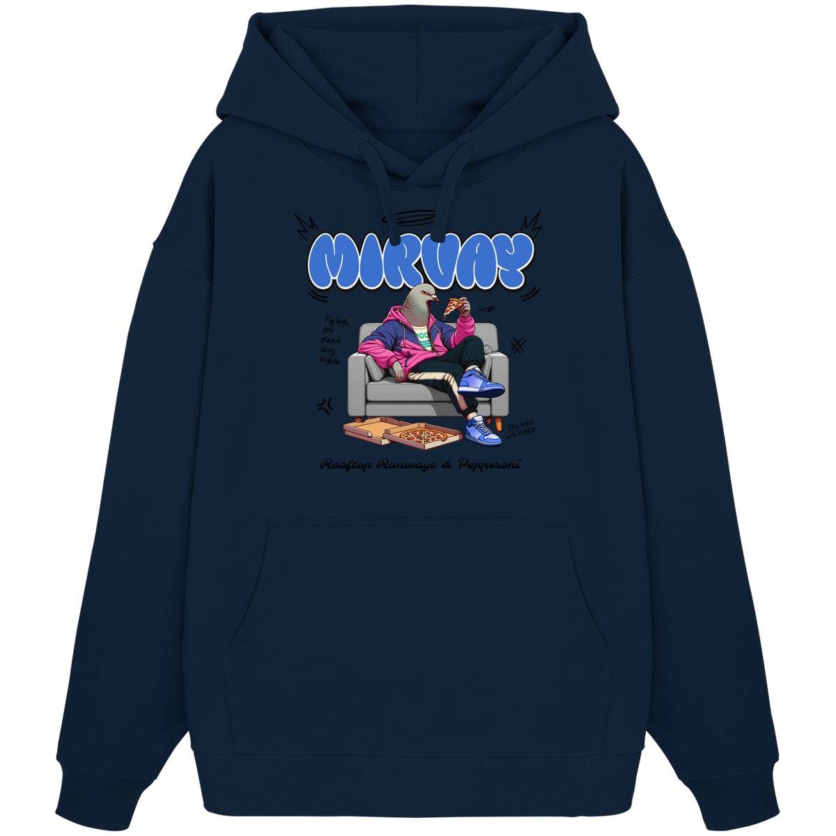 Mirvay Animal Pigeon - Organic Oversize Hoodie