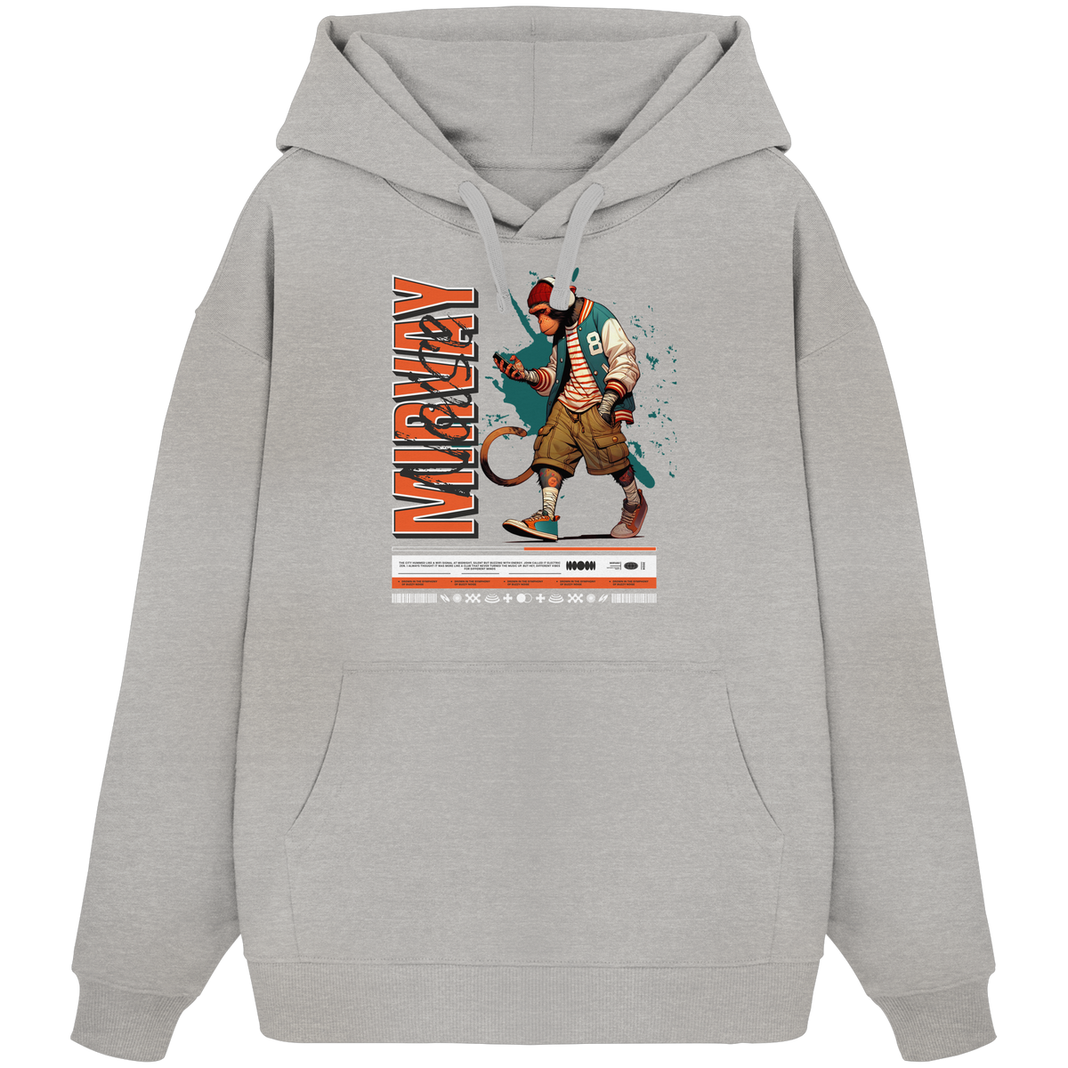 Mirvay Animal Monkey - Organic Oversize Hoodie