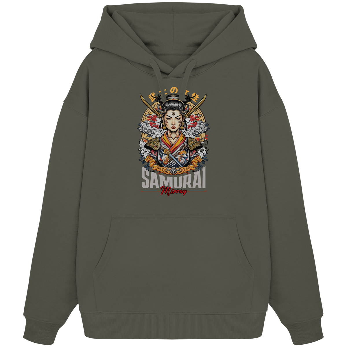 Mirvay Tokyo Samurai Girl - Organic Oversize Hoodie