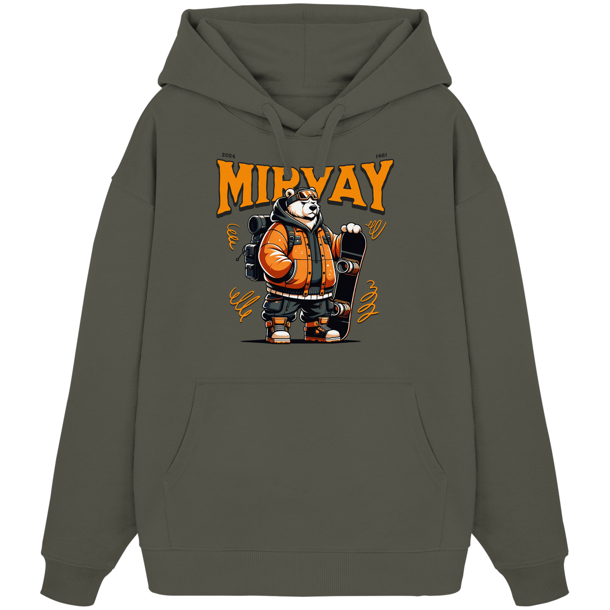 Mirvay Animal Polar Bear - Organic Oversize Hoodie