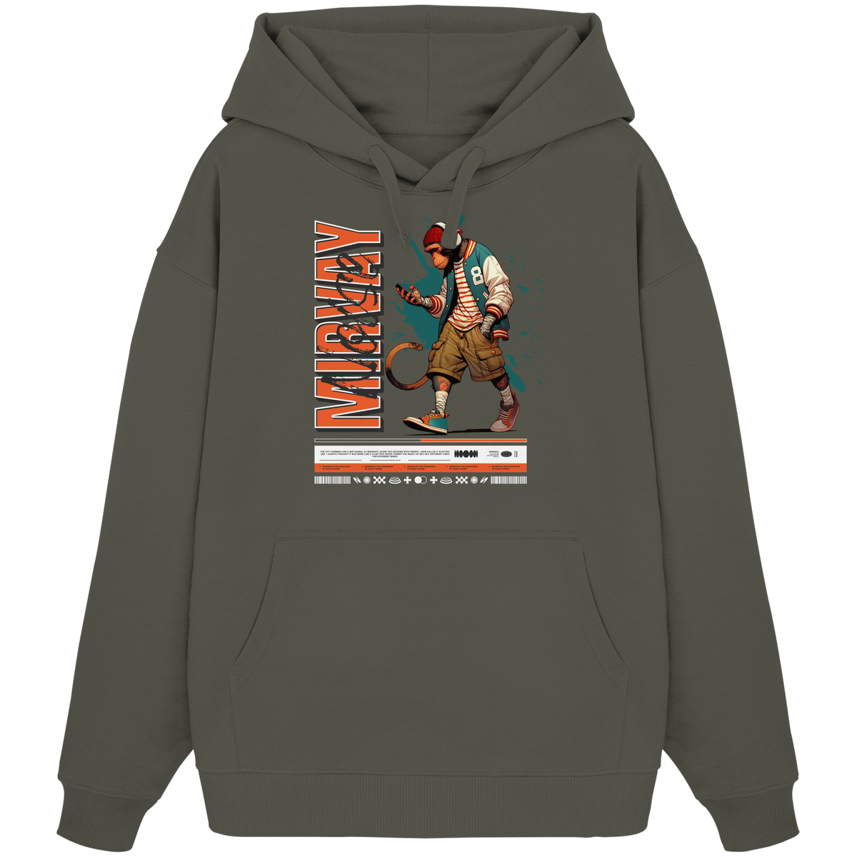 Mirvay Animal Monkey - Organic Oversize Hoodie