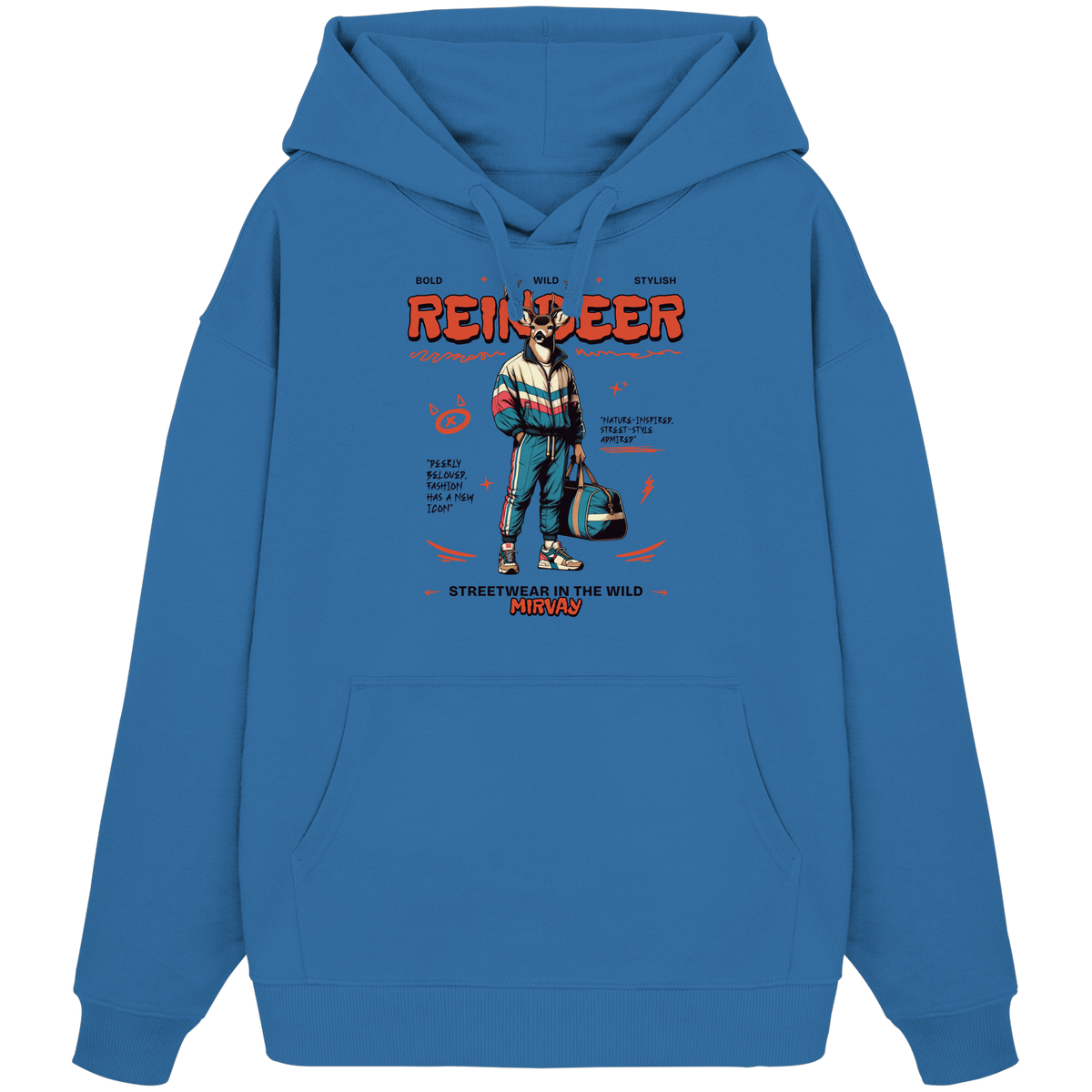 Mirvay Animal Reindeer - Organic Oversize Hoodie