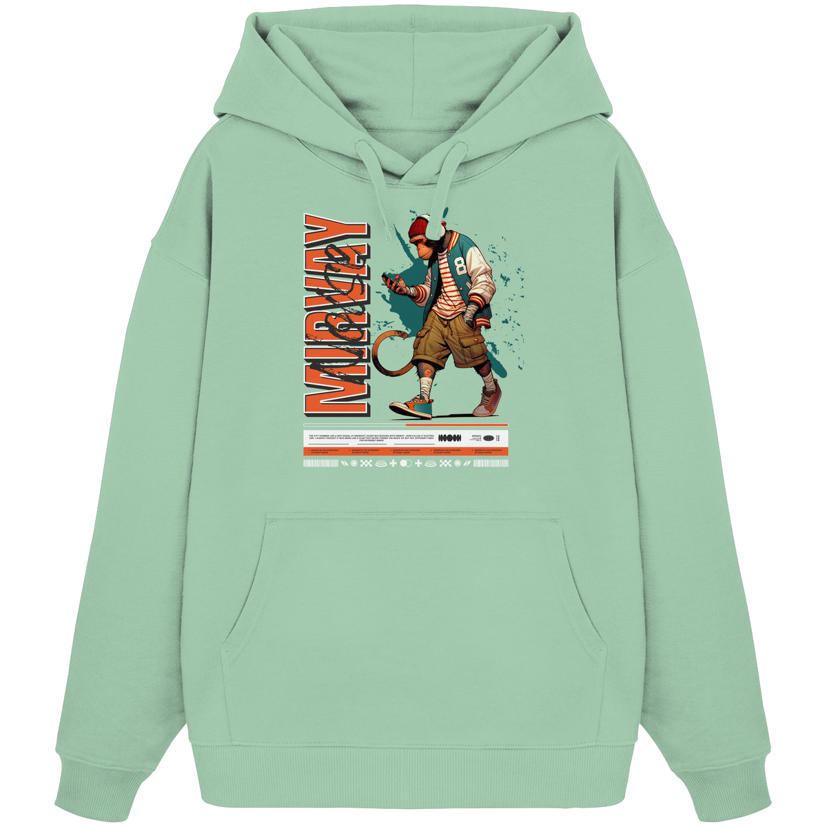 Mirvay Animal Monkey - Organic Oversize Hoodie