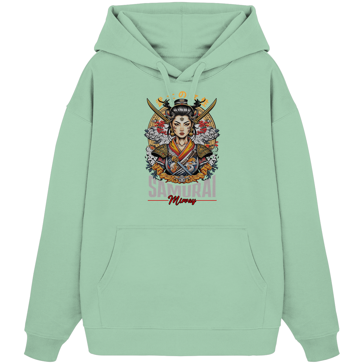 Mirvay Tokyo Samurai Girl - Organic Oversize Hoodie