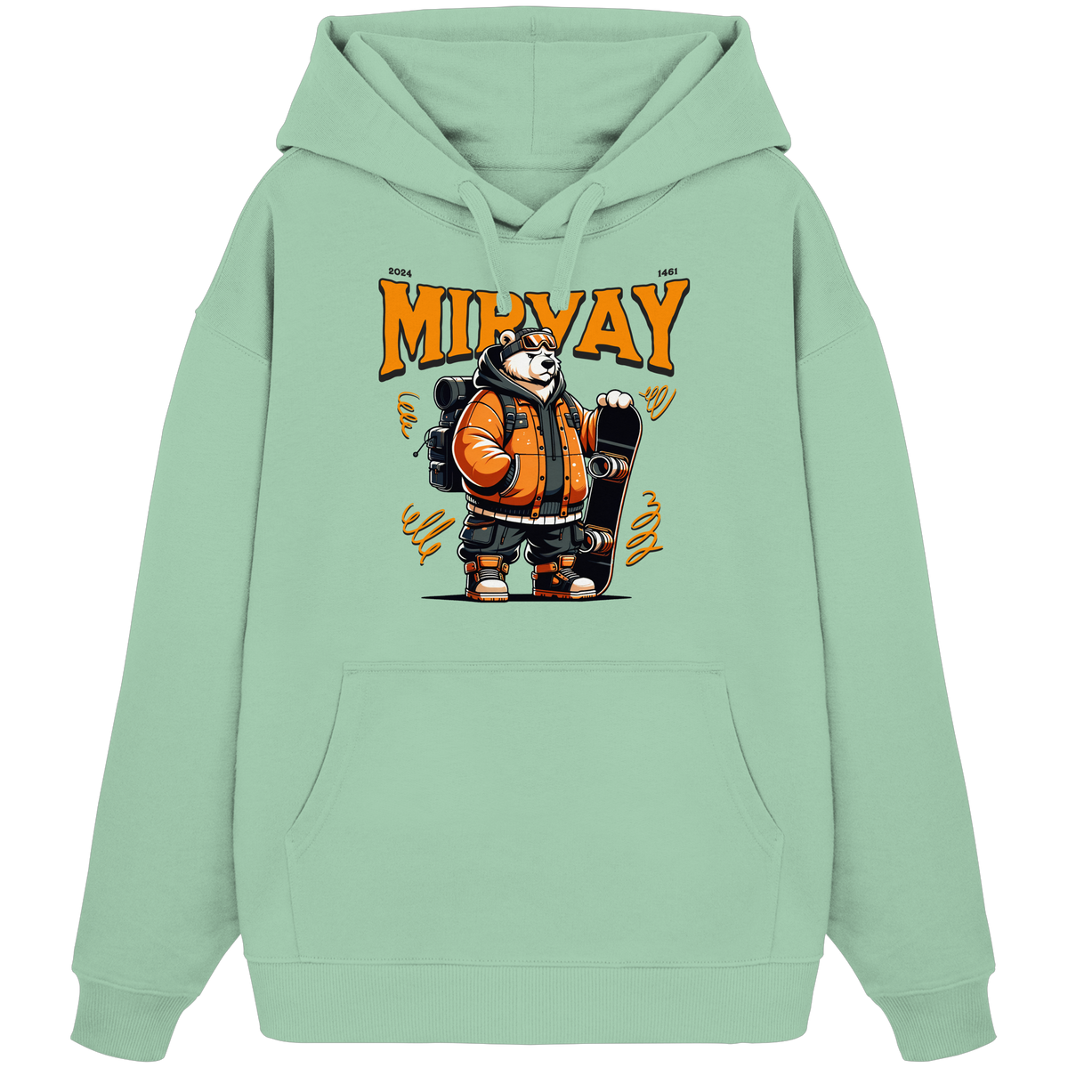 Mirvay Animal Polar Bear - Organic Oversize Hoodie