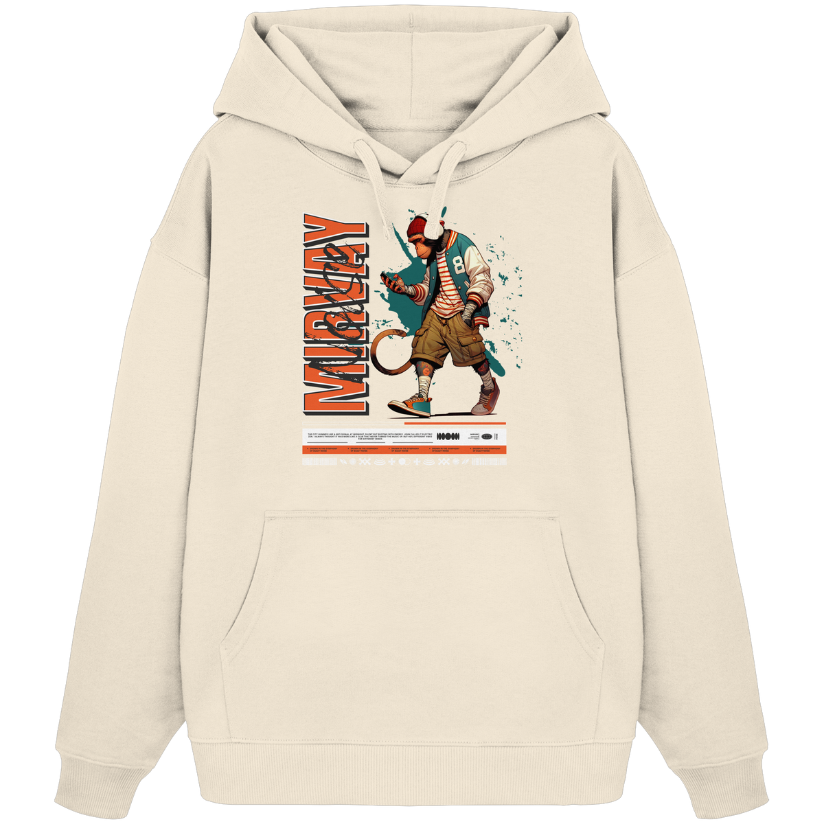 Mirvay Animal Monkey - Organic Oversize Hoodie