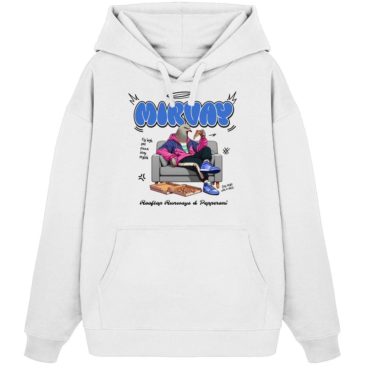 Mirvay Animal Pigeon - Organic Oversize Hoodie