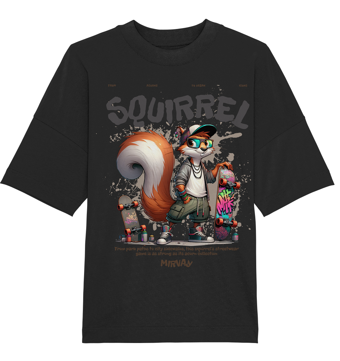 Mirvay Animal Squirrel - Organic Oversize Shirt