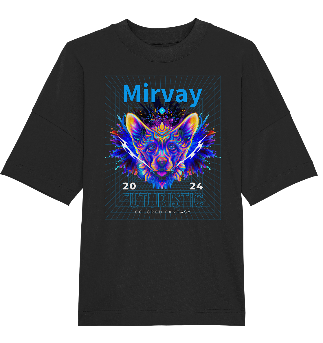 Mirvay Fancy Future Cat - Organic Oversize Shirt